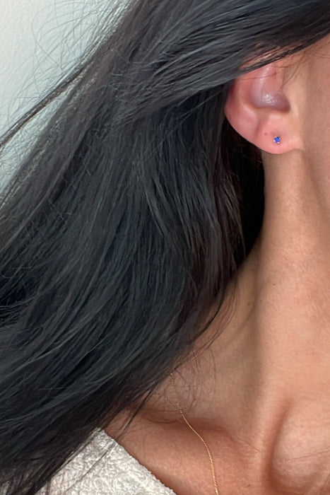 petite sapphire studs