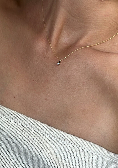 black diamond and moonstone necklace
