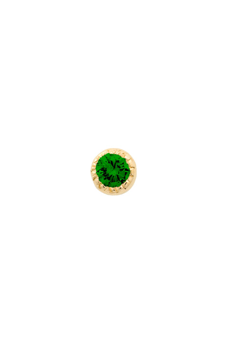 textured emerald studs
