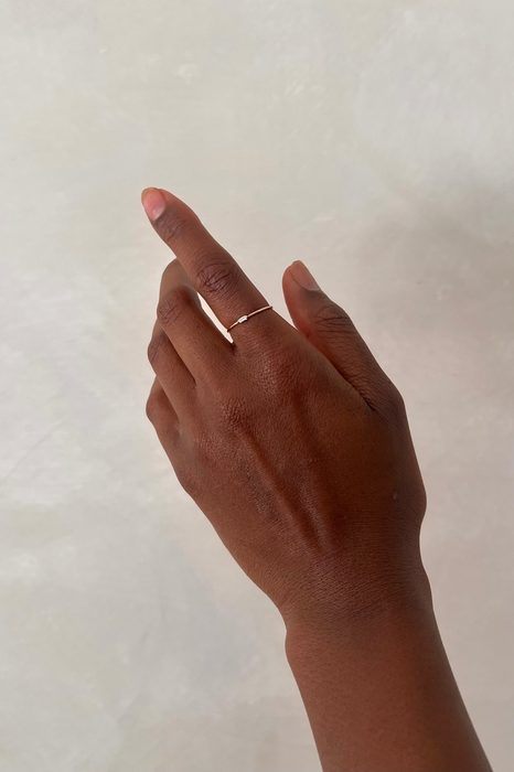 solo baguette ring