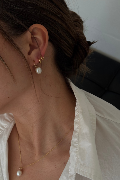 puff pearl hoops