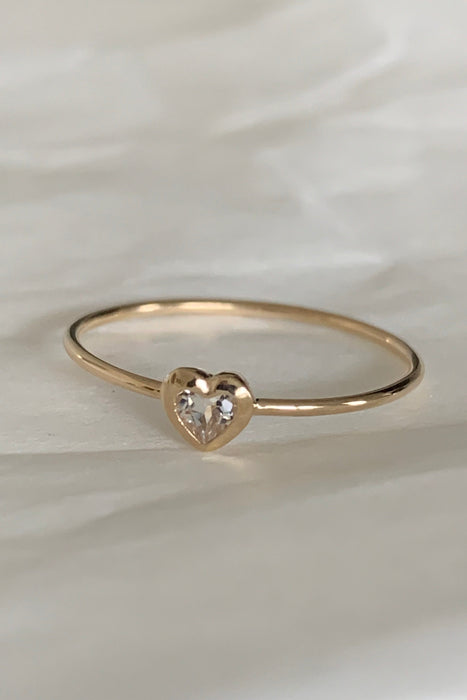 topaz baby heart ring