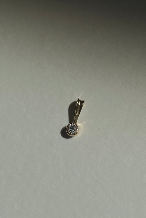 baby white diamond charm