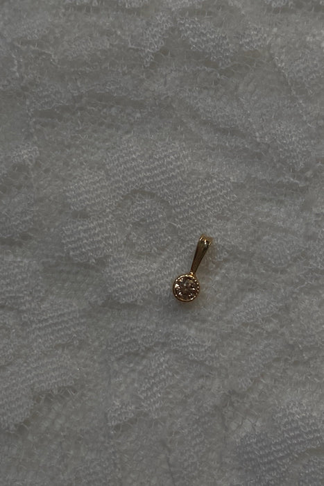 classic champagne diamond charm