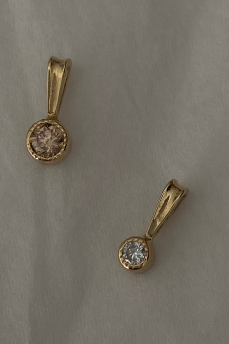baby white diamond charm