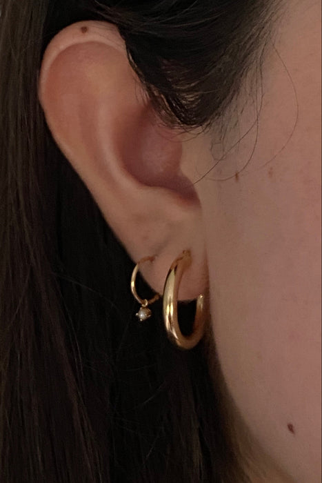 baby pearl hoops