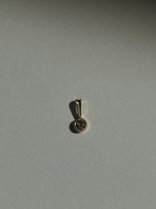 classic champagne diamond charm