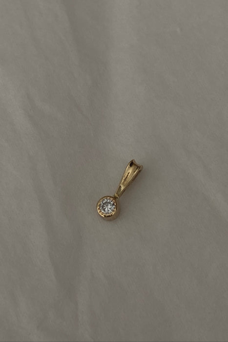 baby white diamond charm