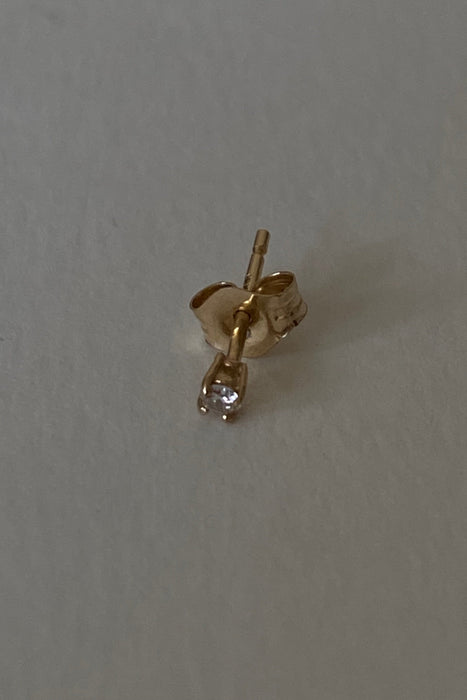 petite white diamond studs