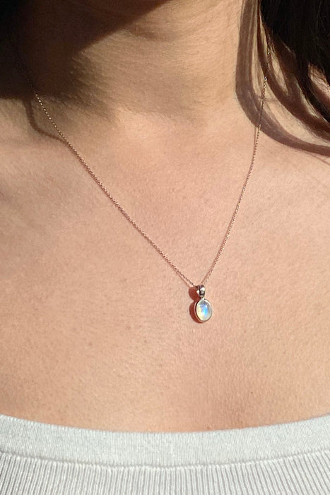 ss puff moonstone charm