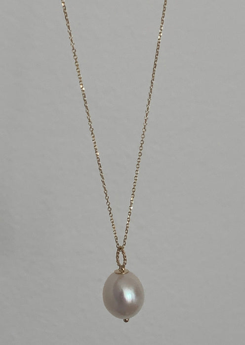 ivory textured puff pearl necklace