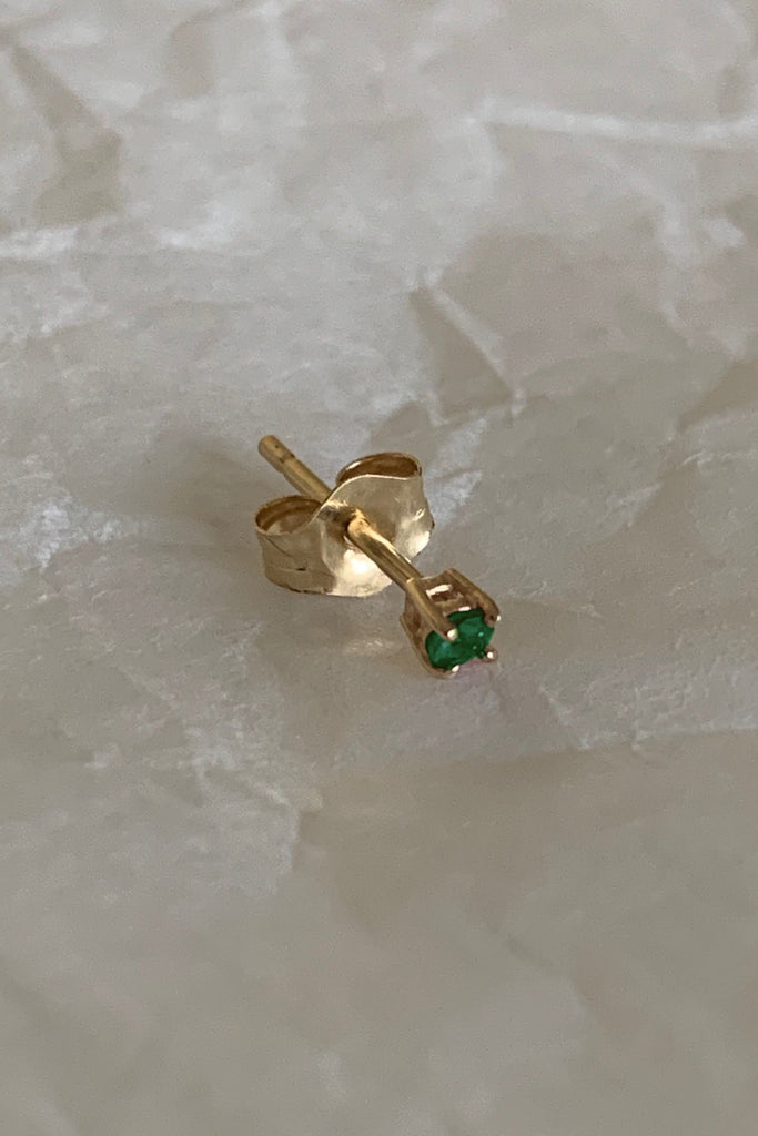 9ct gold emerald on sale earrings