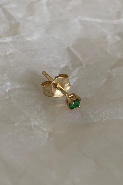 petite emerald studs