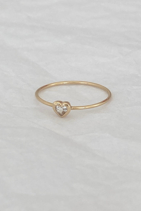 topaz baby heart ring